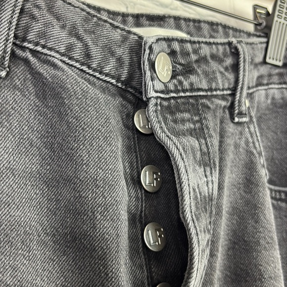 LOVERS + FRIENDS Reece High Rise Slim Straight Button Fly Black Jeans size 30 - Picture 5 of 10